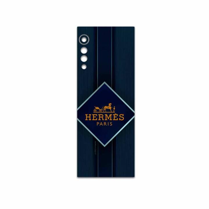 برچسب پوششی ماهوت مدل Hermes-Logo مناسب برای گوشی موبایل ال جی Velvet 5G MAHOOT Hermes-Logo Cover Sticker for LG Velvet 5G